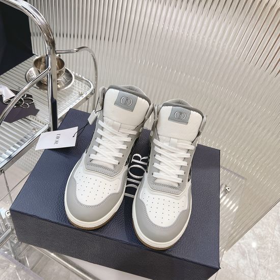 Christian Dior High-top Stitched Leather Casual Skate Shoes Premium