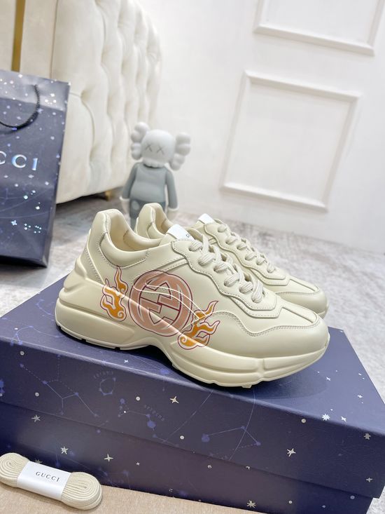 Gucci Premium Leather Casual Shoes Comfortable Versatile Fashion Footwear