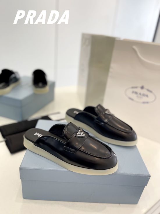 Prada Soft Sole Suede Slip On Comfort Loafer Shoes
