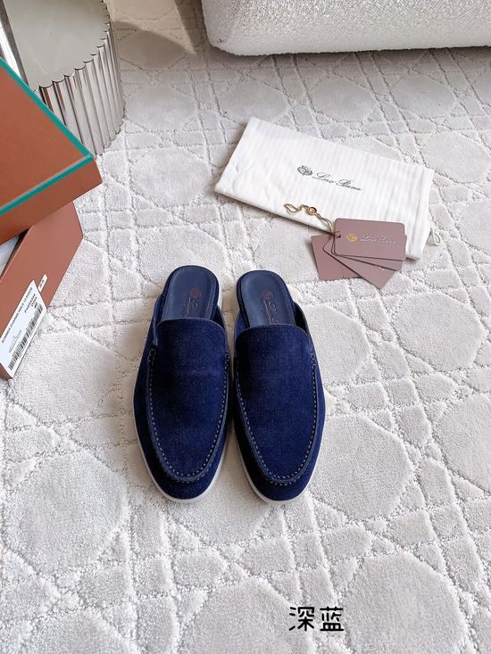 Loro Piana Classic Suede Half Slippers Durable And Non Slip