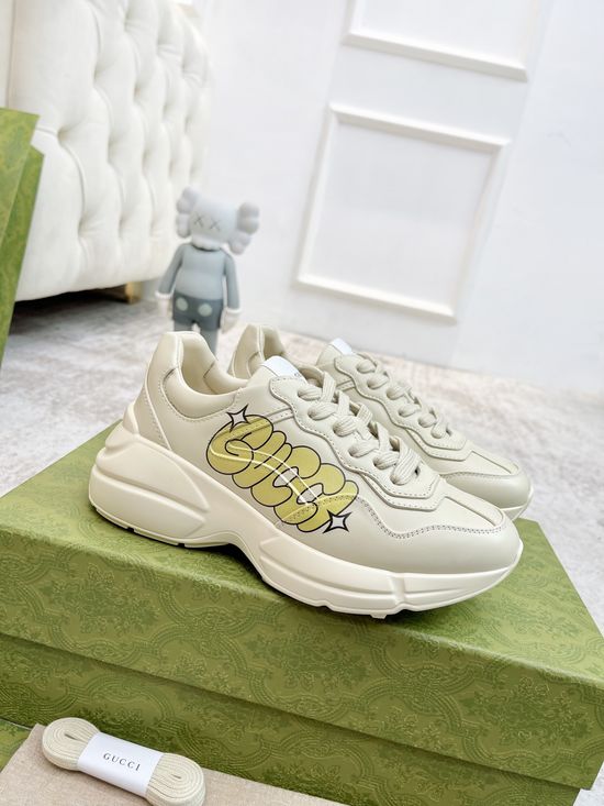 Gucci Premium Leather Casual Shoes Comfortable Versatile Fashion Footwear