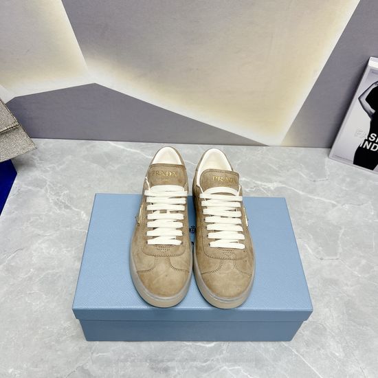 Prada Leather Casual Slip-on Shoes with Soft Lining
