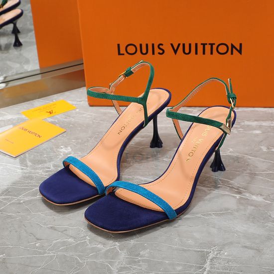 Louis Vuitton Suede Patent Upper Sheepskin Lining Leather Sole Sandals