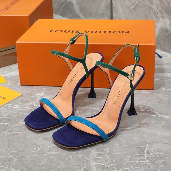 Louis Vuitton Suede Patent Upper Sheepskin Lining Leather Sole Sandals