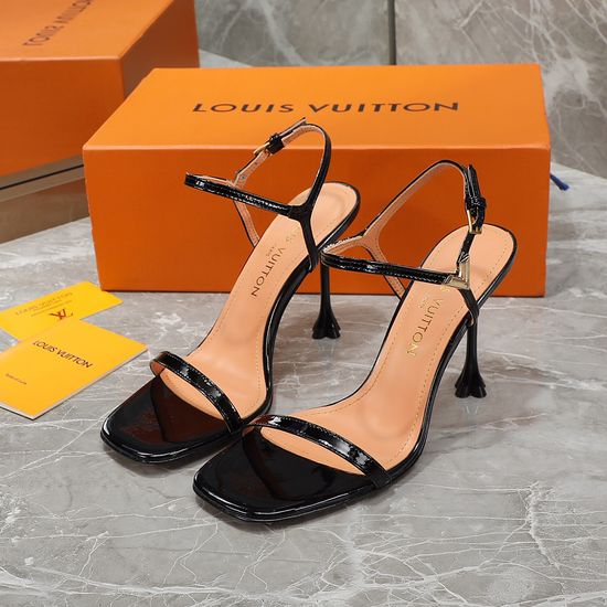 Louis Vuitton Suede Patent Upper Sheepskin Lining Leather Sole Sandals