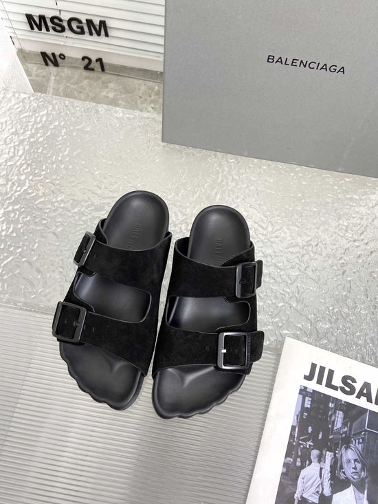 Balenciaga Open Toe Five Finger Slides Adjustable Buckle Casual Comfortable Shoes
