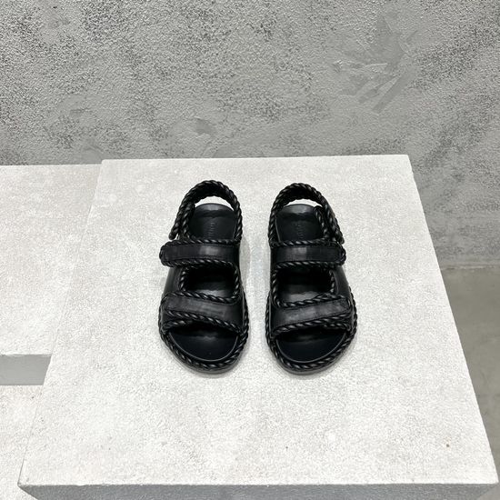 Bottega Veneta Knit Decor Flat Mules Premium Sheepskin Non-slip Sole