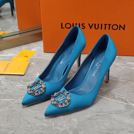 Louis Vuitton Silk Upper Sheepskin Lining Genuine Leather Sole Flats