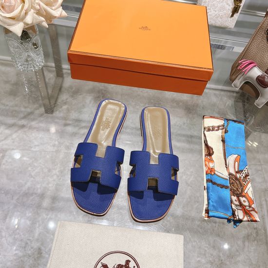 Hermes Calfskin Casual Slides Soft Comfortable Daily Wear Footwear
