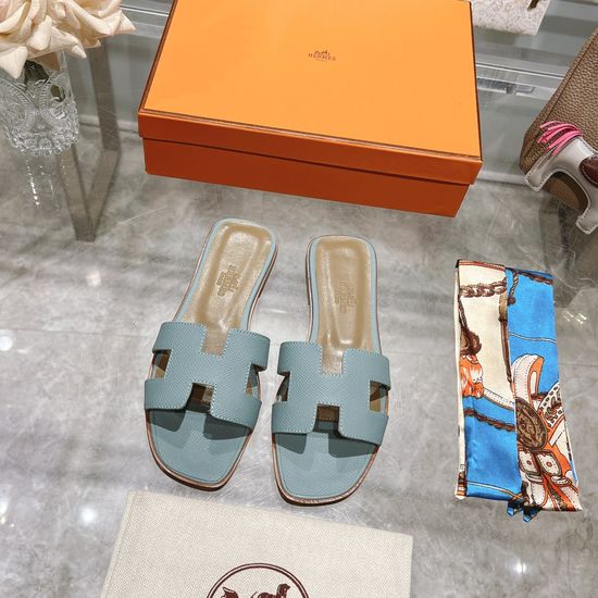 Hermes Calfskin Casual Slides Soft Comfortable Daily Wear Footwear