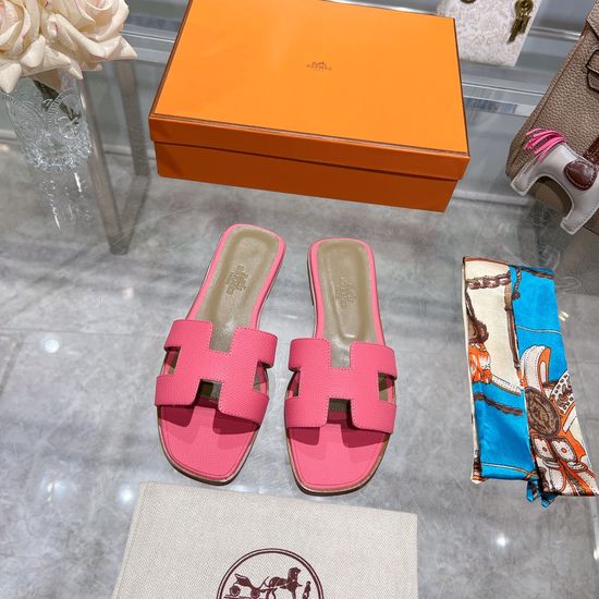 Hermes Calfskin Casual Slides Soft Comfortable Daily Wear Footwear