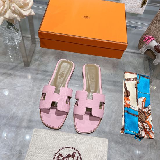 Hermes Calfskin Casual Slides Soft Comfortable Daily Wear Footwear