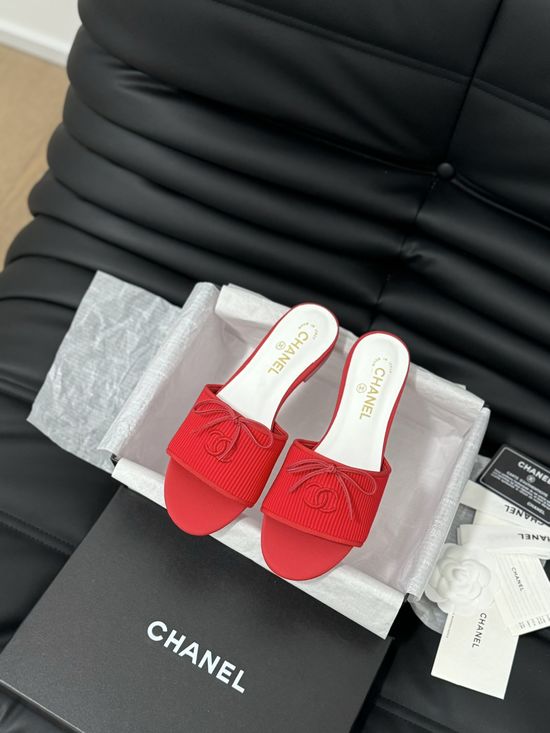 Chanel Soft Flannel Upper Casual Slip-on Slippers