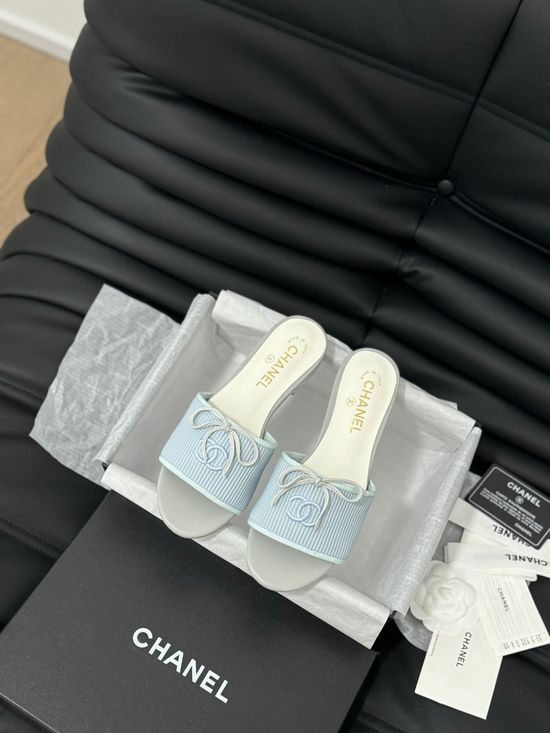 Chanel Soft Flannel Upper Casual Slip-on Slippers