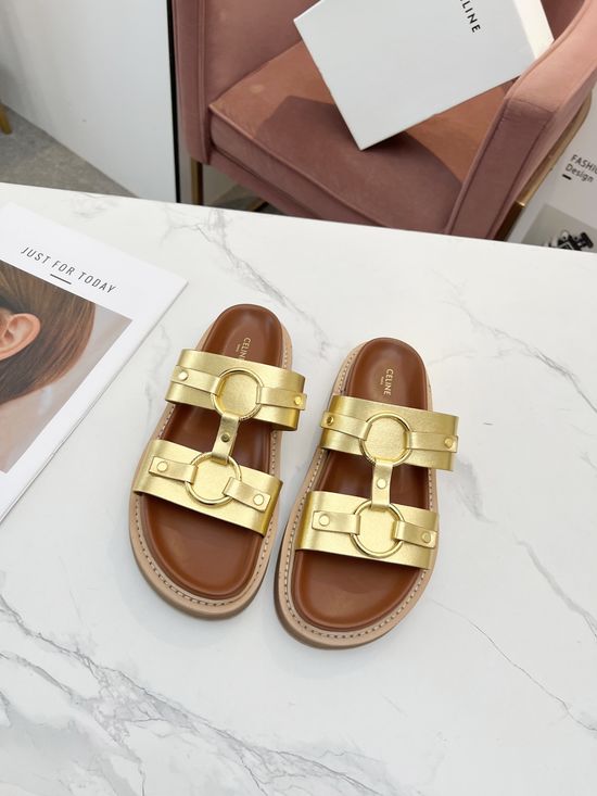 Celine Hardware Buckle Decor Comfortable Casual Sandals