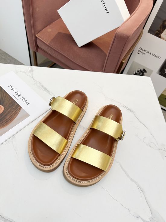 Celine Hardware Buckle Decor Comfortable Casual Sandals