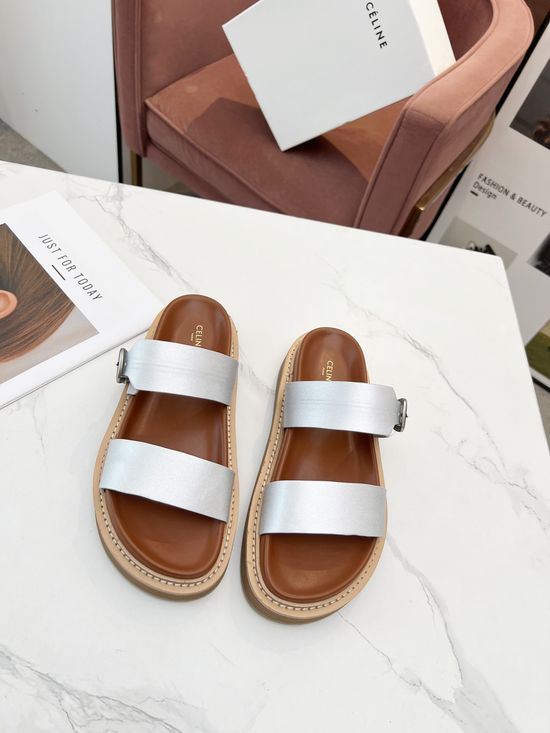Celine Hardware Buckle Decor Comfortable Casual Sandals