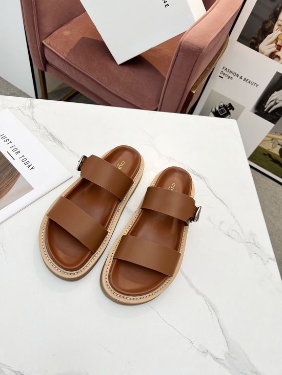 Celine Hardware Buckle Decor Comfortable Casual Sandals