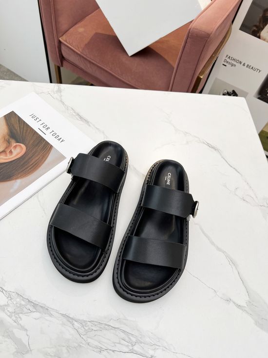 Celine Hardware Buckle Decor Comfortable Casual Sandals