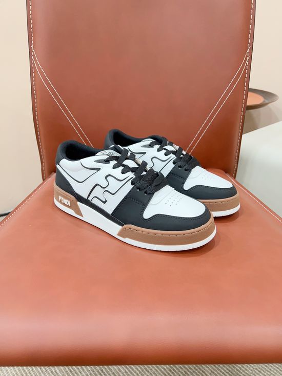 Fendi Retro Stitched Logo Sneakers Soft Lining Non-slip Casual Shoes