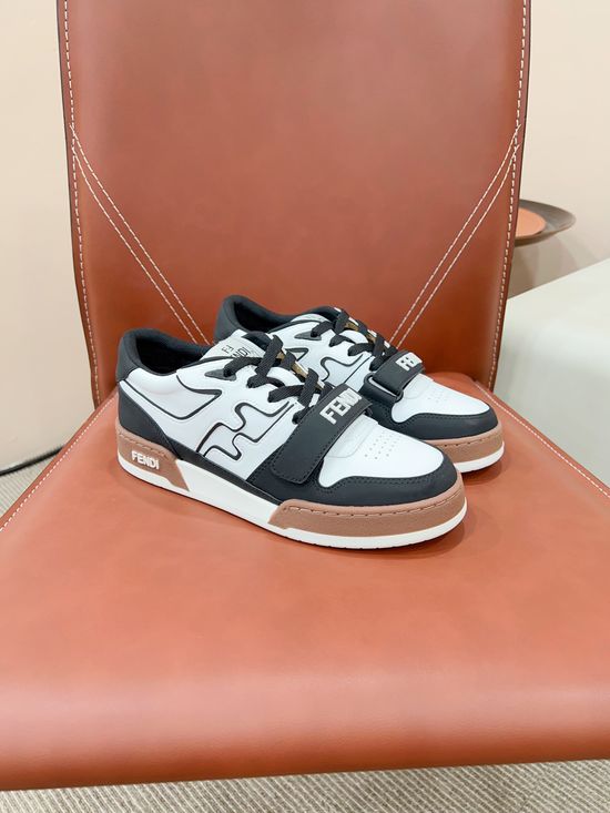 Fendi Retro Stitched Logo Sneakers Soft Lining Non-slip Casual Shoes