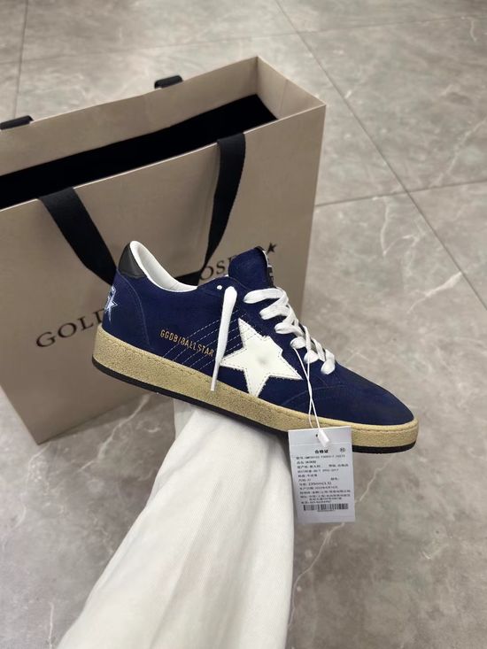 Golden Goose Vintage Two-Tone Sole Distressed Sneakers Premium Leather Casual Shoes