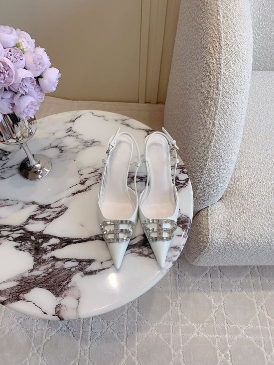 Balenciaga Rhinestone Decor High Heel Pumps Soft Sheepskin Insole