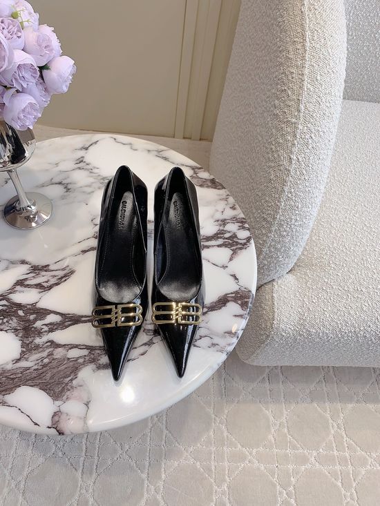 Balenciaga Classic Pointed Toe High Heel Pumps Genuine Leather Sole