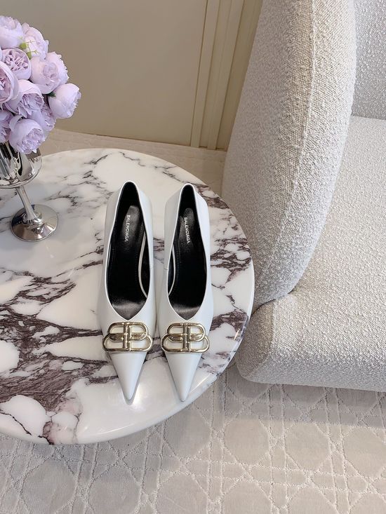 Balenciaga Classic Pointed Toe High Heel Pumps Genuine Leather Sole