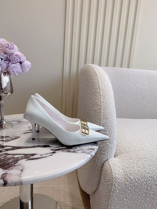 Balenciaga Classic Pointed Toe High Heel Pumps Genuine Leather Sole