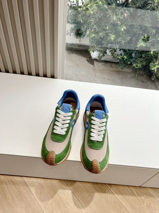 Loewe Color Block Hidden Heel Comfortable Casual Trainers