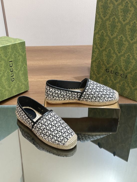 Gucci Printed Canvas Espadrilles with Non-slip Rubber Sole