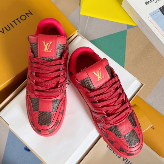 Louis Vuitton Embossed Suede Casual Skate Sneakers