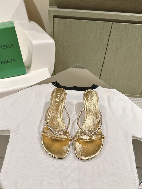 Bottega Veneta Handwoven Leather Flip Flops with Sheepskin Insole
