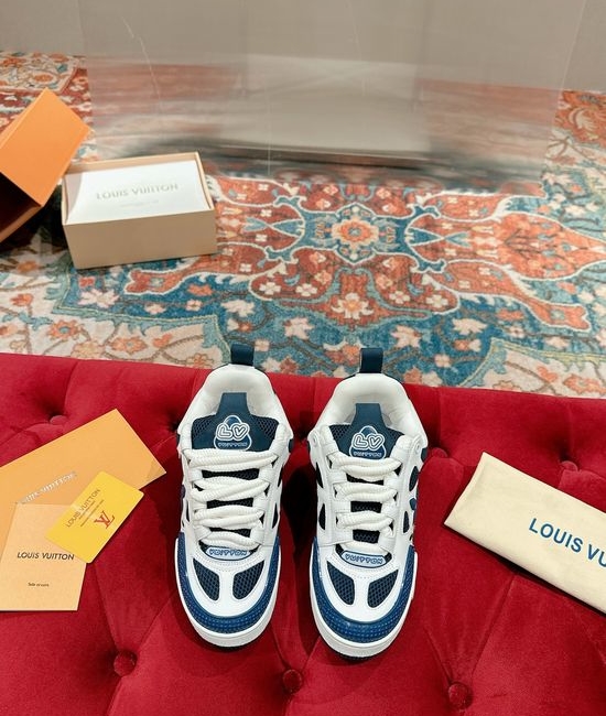 Louis Vuitton LV Premium Leather Skate Sneakers Breathable Casual Comfortable Footwear