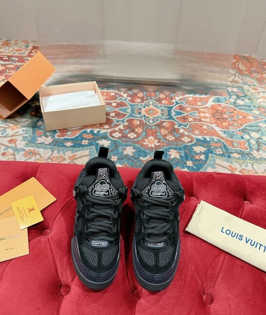 Louis Vuitton LV Premium Leather Skate Sneakers Breathable Casual Comfortable Footwear