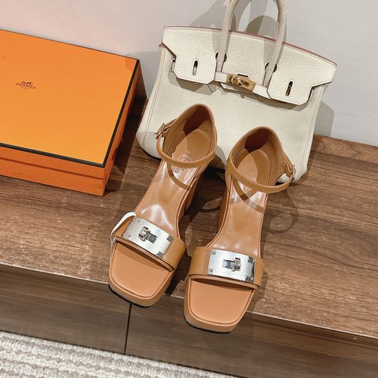Hermes Sophisticated High-heeled Sandals with Kelly Buckle