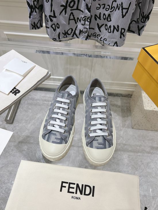Fendi Monogram Canvas Casual Comfortable Lightweight Daily Shoes