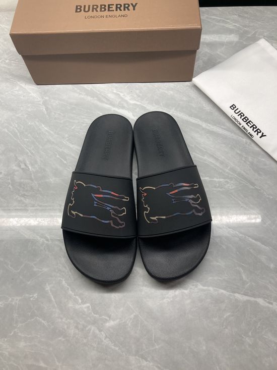 Burberry Flat Casual Beach Slides Lightweight Comfortable Daily