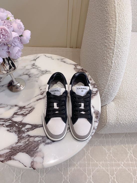 Chanel Color-block Casual Plank Shoes in Leather