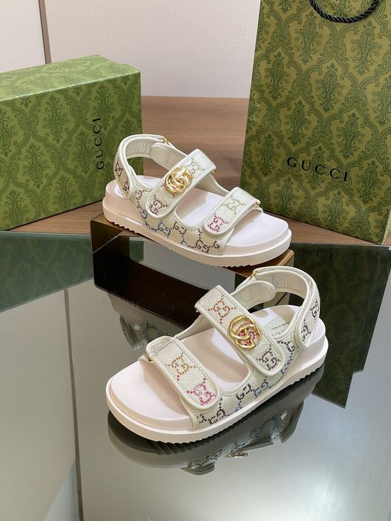 Gucci Rhinestone Decor Strap Casual Soft Sole Comfort Sandals