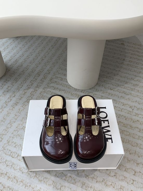 Loewe Vintage Mary Jane Loafers With Round Toe