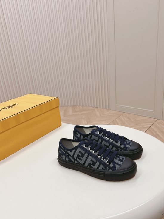 Fendi Classic Monogram Upper Breathable Lightweight Casual Skate Shoes