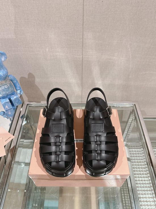 Miu Miu EVA Platform Chunky Sole Casual Sandals With Logo