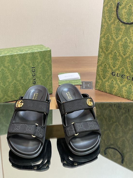 Gucci Classic Denim Monogram Slip On Beach Slides Premium Quality