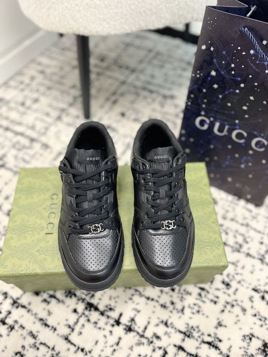 Gucci Low Top Casual Sneakers Cowhide Upper Mesh Lining