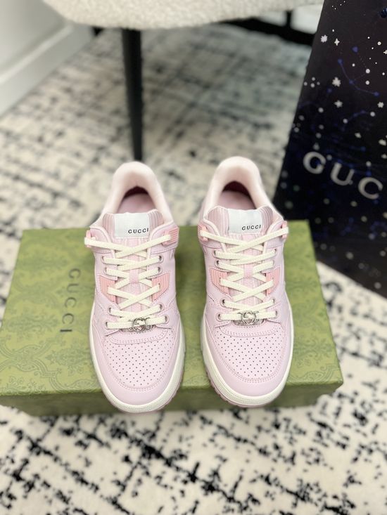 Gucci Low Top Casual Sneakers Cowhide Upper Mesh Lining