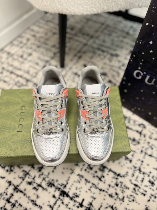 Gucci Low Top Casual Sneakers Cowhide Upper Mesh Lining