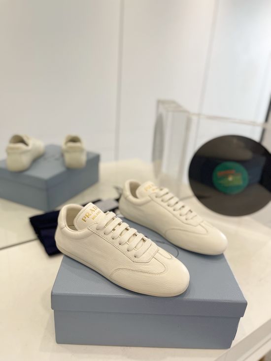 Prada Premium Leather Slip On Casual Comfortable Fashion Sneakers