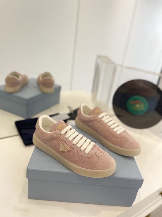 Prada Premium Leather Slip On Casual Comfortable Fashion Sneakers